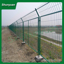 pvc coated curved panel metal frame wire mesh fence
